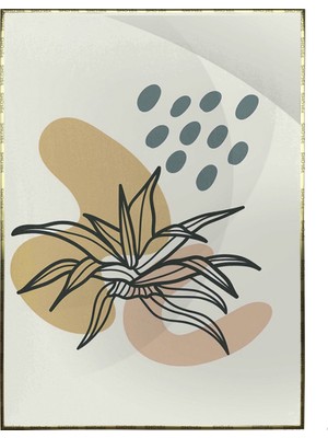 SHOP365 Bitki Yapraklar ve Şekiller Modern Poster P-002890
