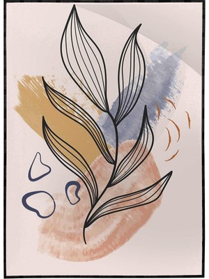SHOP365 Yapraklar ve Şekiller Modern Poster P-003102