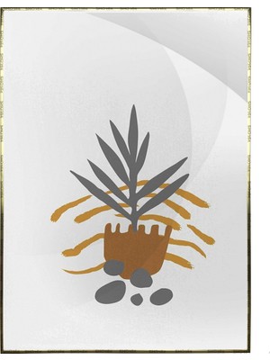 SHOP365 Bitki Yapraklar ve Şekiller Modern Poster P-002769