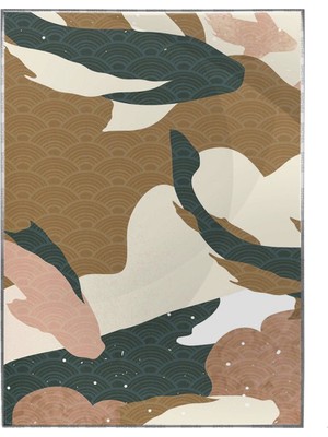SHOP365 Güneş Ay ve Balıklar Pastel Renkler Modern Poster P-003155