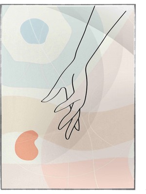 SHOP365 El ve Şekiller Pastel Renkler Modern Dekoratif Poster P-004240