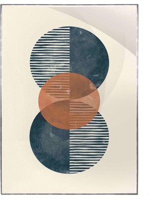 SHOP365 Şekiller Karışık Renkler Modern Poster P-004293