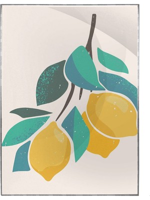 SHOP365 Natürmort Illüstrasyon Çizim Pastel Renkler Çağdaş Sanat - Modern Sanat Tuval Poster P-00066