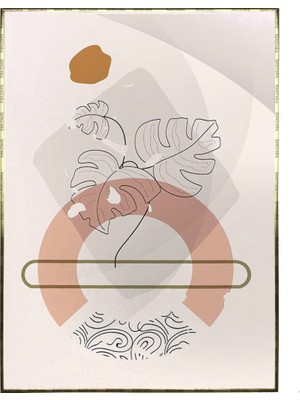 SHOP365 Doğa Bitki ve Şekiller Pastel Renkler Dekoratif Poster P-004255