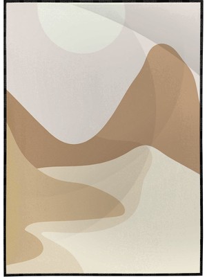 SHOP365 Ay Güneş ve Toprak Renkleri Modern Poster P-001255