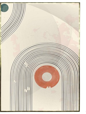 SHOP365 Modernist Şekiller Illüstrasyon Modern Sanat Tuval Poster P-002428