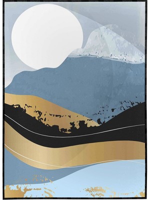 SHOP365 Ay Güneş ve Toprak Renkleri Modern Poster P-001712