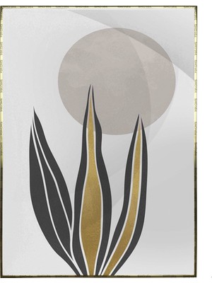 SHOP365 Yapraklar ve Şekiller Modern Poster P-002357