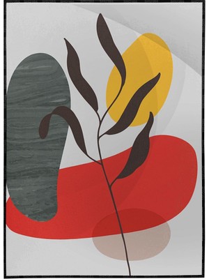 SHOP365 Yapraklar ve Şekiller Modern Poster P-003294