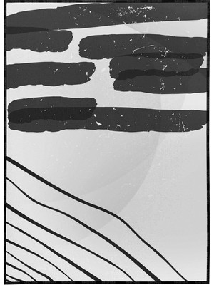 SHOP365 Şekiller ve Çizgiler Gri Siyah Renkler Modern Dekoratif Poster P-002947