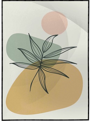 SHOP365 Bitki Yapraklar ve Şekiller Modern Poster P-002898