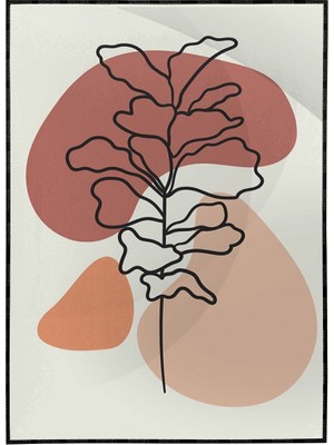 SHOP365 Bitki Yapraklar ve Şekiller Modern Poster P-002902