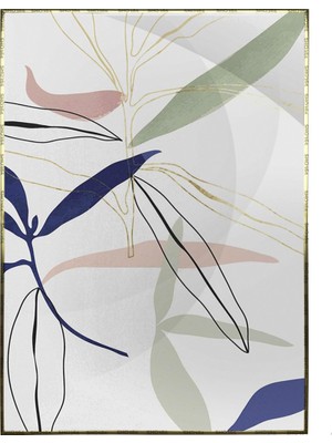 SHOP365 Bitki Yapraklar ve Şekiller Modern Poster P-004052