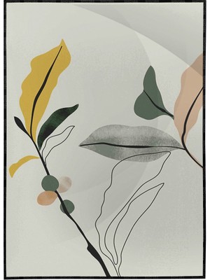 SHOP365 Bitki Yapraklar ve Şekiller Modern Poster P-004042