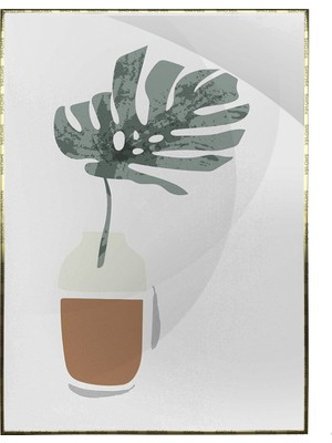SHOP365 Saksıda Bitkiler Illüstrasyon Modern Poster P-001322