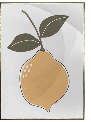 SHOP365 Yapraklar ve Şekiller Karışık Renkler Modern Poster P-000952