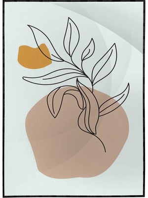SHOP365 Doğa Bitki ve Şekiller Mavi Renkler Modern Dekoratif Poster P-004266