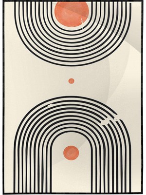 SHOP365 Modernist Şekiller Boho Illüstrasyon Modern Sanat Tuval Poster P-002433