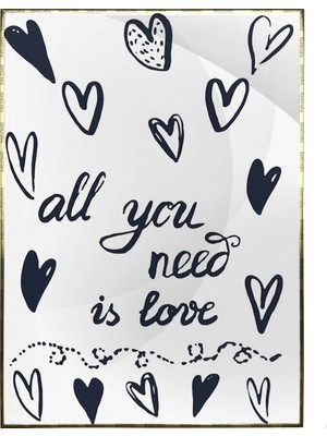 SHOP365 Aşk Sevgi Sevgililer Günü Temalı Mavi Beyaz Modern Poster P-004521