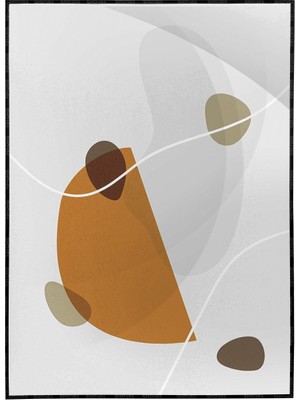 SHOP365 Yapraklar ve Şekiller Modern Poster P-001083