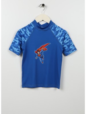 Slipstop Desenli Lacivert Erkek Çocuk T-Shirt ST2332020022