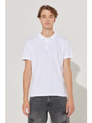 Riders By Lee Regular Fit Normal Kesim %100 Pamuk Polo Yaka Beyaz Tişört