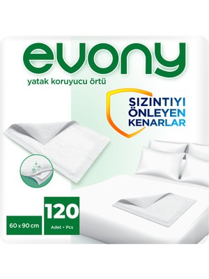 Evony Yatak Koruyucu Örtü 120 Adet 60 x 90 cm Kaymayan Yırtılmalara Dayanıklı Özellik