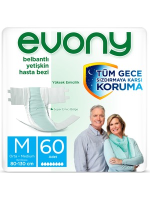 EVONY Yetişkin Hasta Bezi Medıum 60 Adet