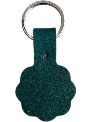 LN Leather Gerçek Deri Özel Tasarım Papatya Tipi Anahtarlık 3 Adet