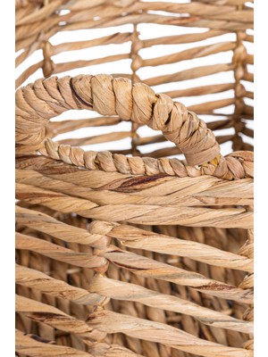 Meander Natural El Yapımı Rattan Örme Su Sümbülü Sepet 30x31cm 8851