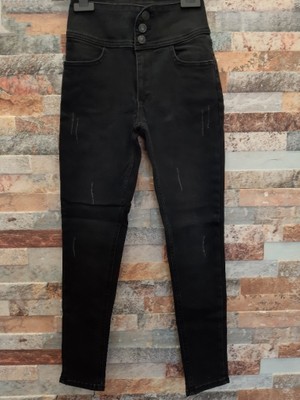 Bediva Yüksek Bel Likralı Jean Pantolon 90 cm