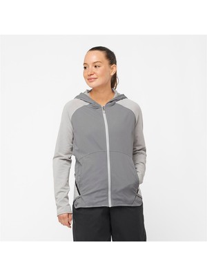 Salomon Runlife Kadın Sweatshirt - Gri