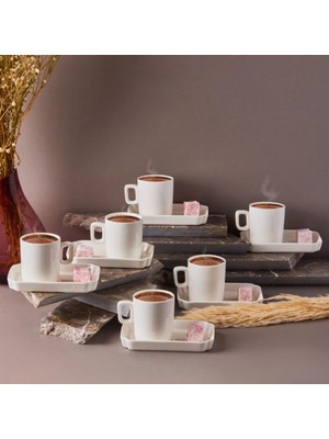 Rossel Premium Luce Porselen 6'lı Kahve Fincanı