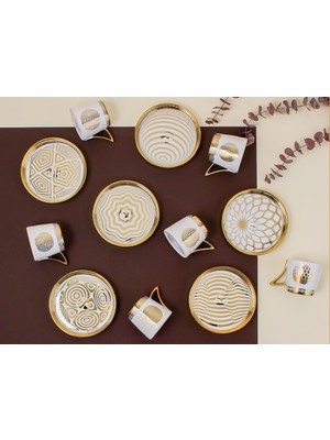 Sembol Elenor Gold 6'lı Kahve Fincan Takımı