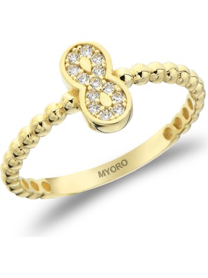 MYOROGOLD 14 Ayar Altın Sonsuzluk Yüzük