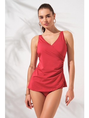 Pierre Cardin Mara Kruvaze Formlu Tankini Kırmızı 231501