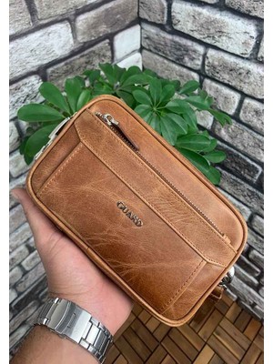 Guard  Antik Taba Hakiki Deri Şifreli El Çantası