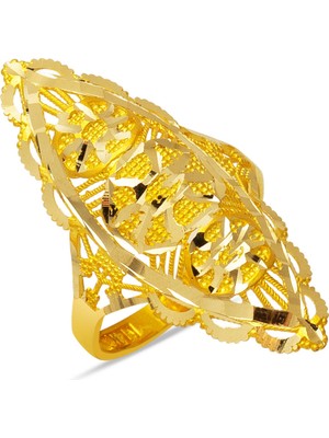 Bilezikci Hint Işi Tasarımlı 14 Ayar Altın Yüzük