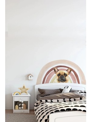 Kt Grup Bohem Gökkuşağı ve Sevimli Hayvanlar Duvar Sticker