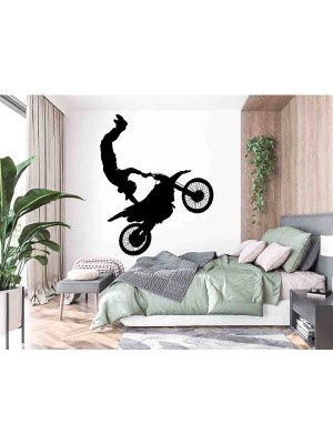 Kt Grup 6 Farklı Model Motorcu Duvar Sticker