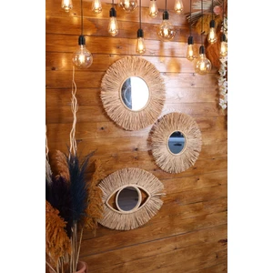 BH Bohem Handmade Bohem Handmade 3'lü Yuvarlak ve Göz Ayna Seti  K001