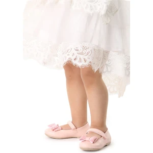 Kiko Kids Babe Cilt Cırtlı Fiyonklu Kız Çocuk Babet Ayakkabı