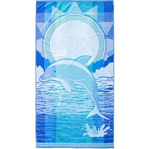 Cannes Dolphin Wave Kadife Plaj Havlusu 86X162