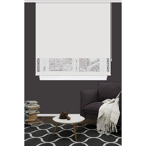 Koza Stor Lazer Kesim Stor Perde, Ekru, Alüminyum Sistem 512L127 80 x 200 cm