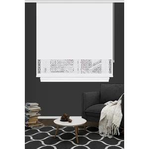 Koza Stor Lazer Kesim Stor Perde, Beyaz, Alüminyum Sistem 511L127 60 x 200 cm