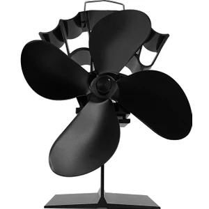 4 Bıçaklı Isı Enerjili Soba Fanı Ultra Sessiz Şömine (Yurt Dışından)