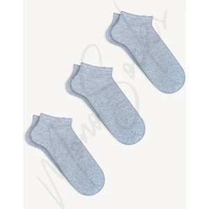 Mono Socks 3'lü Basic Düz Patik Çorap