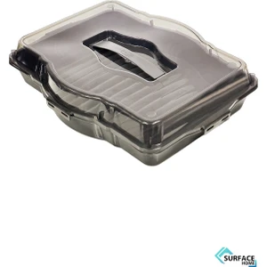 Home Trio Kek ve Borcam Taşıma Kabı - BPA İçermeyen, Su Geçirmez, Kilitli Kapaklı, 6x32x40 cm, 1 Adet