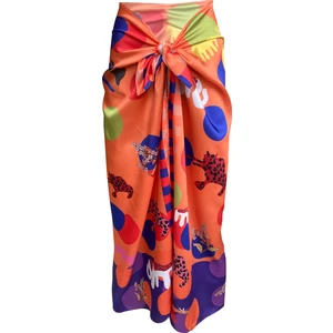 Elena Polka Dot Orange Pareo (Iç Göstermez)