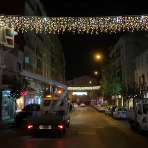 3X1M Sarkıt Perde LED Aydınlatma Dış Mekan G.ışığı Beyaz Flaş
